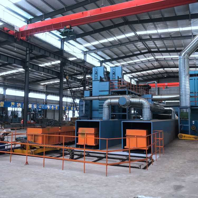 Steel shot buried box molding line,shell mold casting products